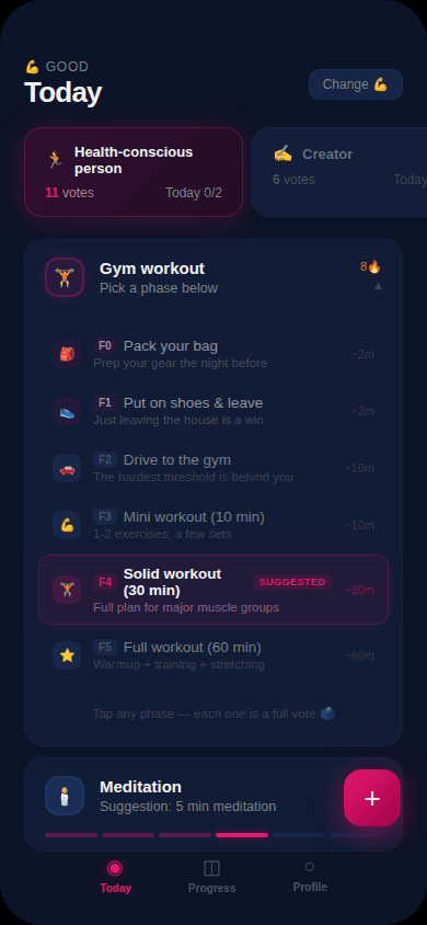 Choose your phase for today
